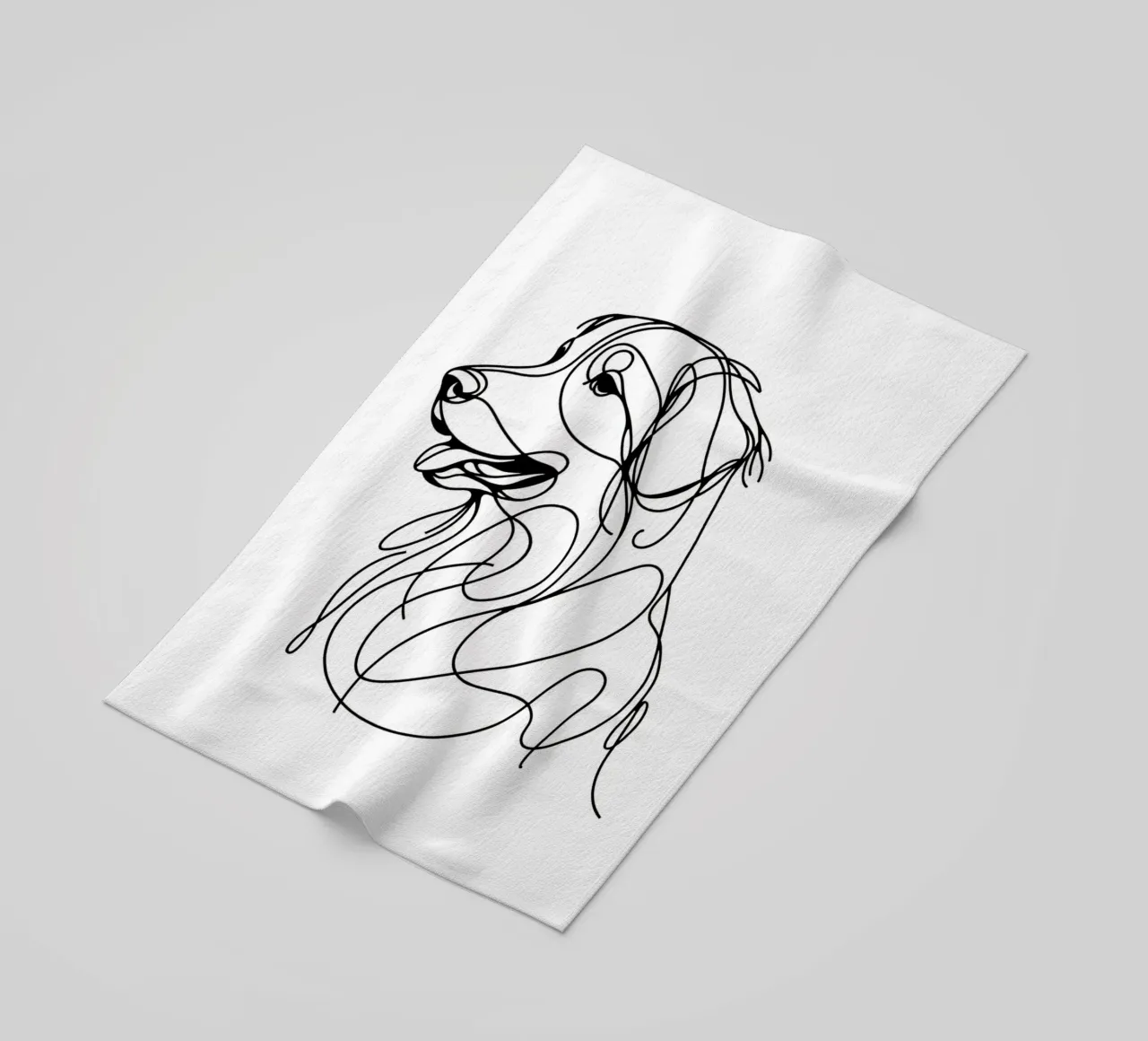Nova Scotia Duck Tolling Retriever Dog Dessin au trait serviette de plage de WijdevenDesign