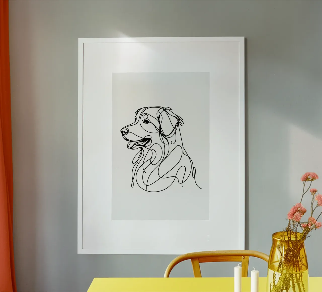 Nova Scotia Duck Tolling Retriever Dog Dessin au trait hahnemühle de WijdevenDesign