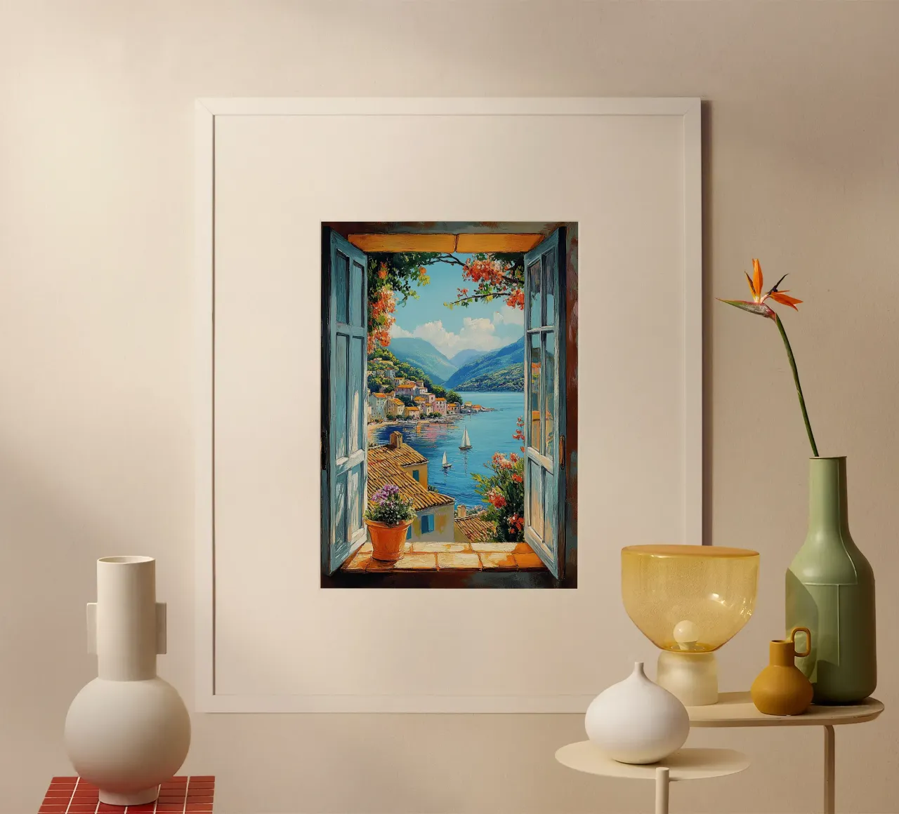 Matisse ispira la finestra aperta "La vista si apre". carta hahnemühle da Nikis Art Studio