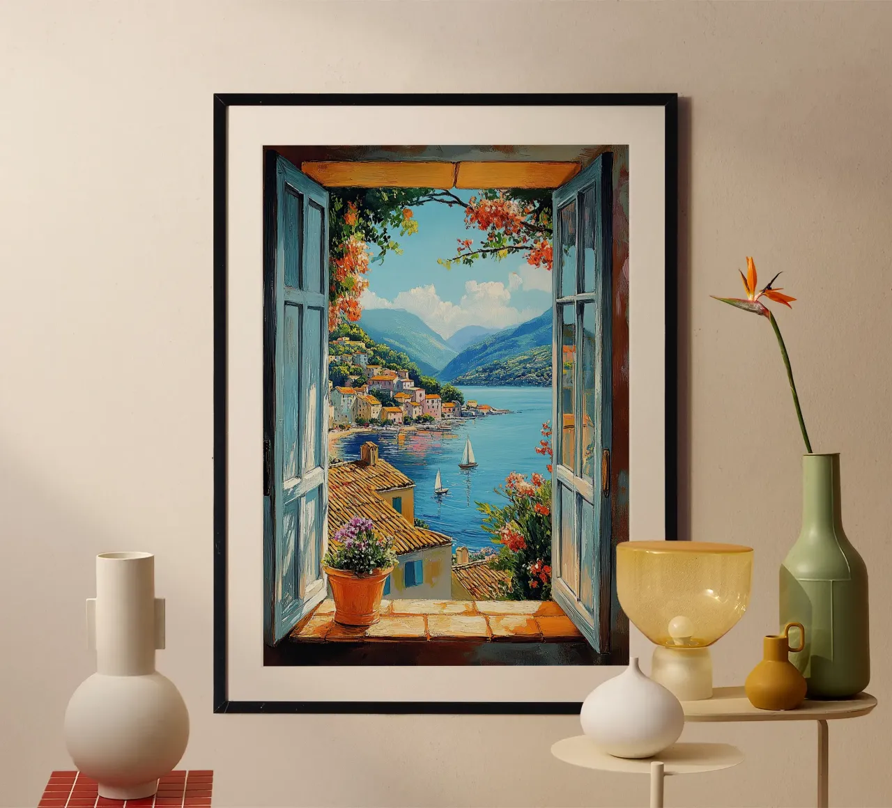 Matisse ispira la finestra aperta "La vista si apre". carta hahnemühle da Nikis Art Studio