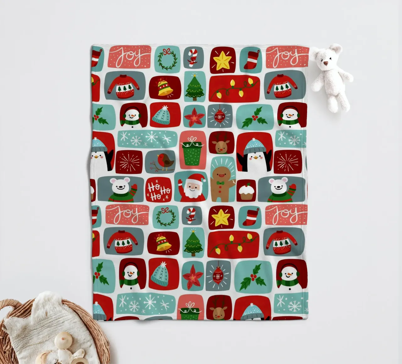 Les amis de Noël plaid polaire de Kiroiharu