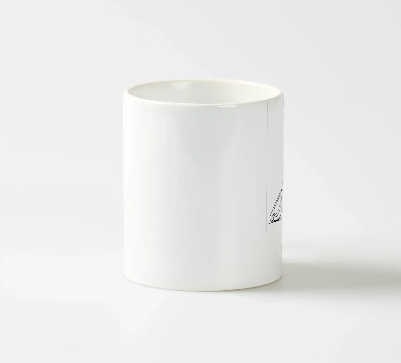Witte Zwitserse Herdershond Lijntekening keramische mok van WijdevenDesign