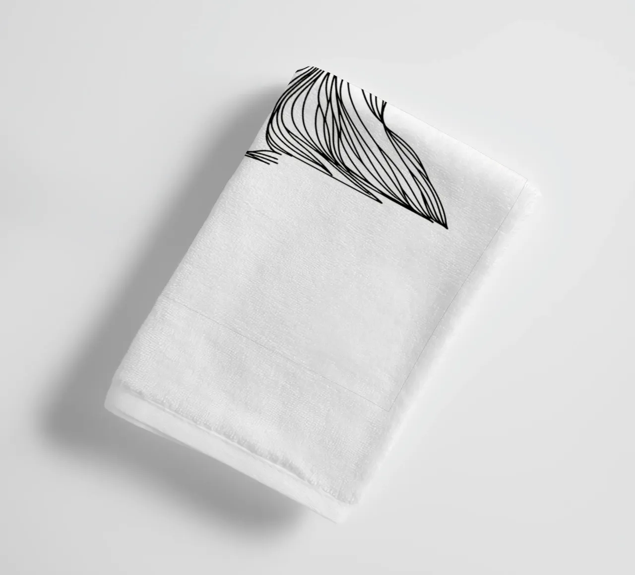 Chien de berger suisse blanc Dessin au trait serviette de bain de WijdevenDesign