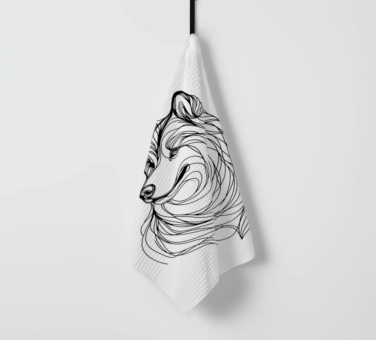 Chien Husky Sibérien Dessin au trait torchon de WijdevenDesign