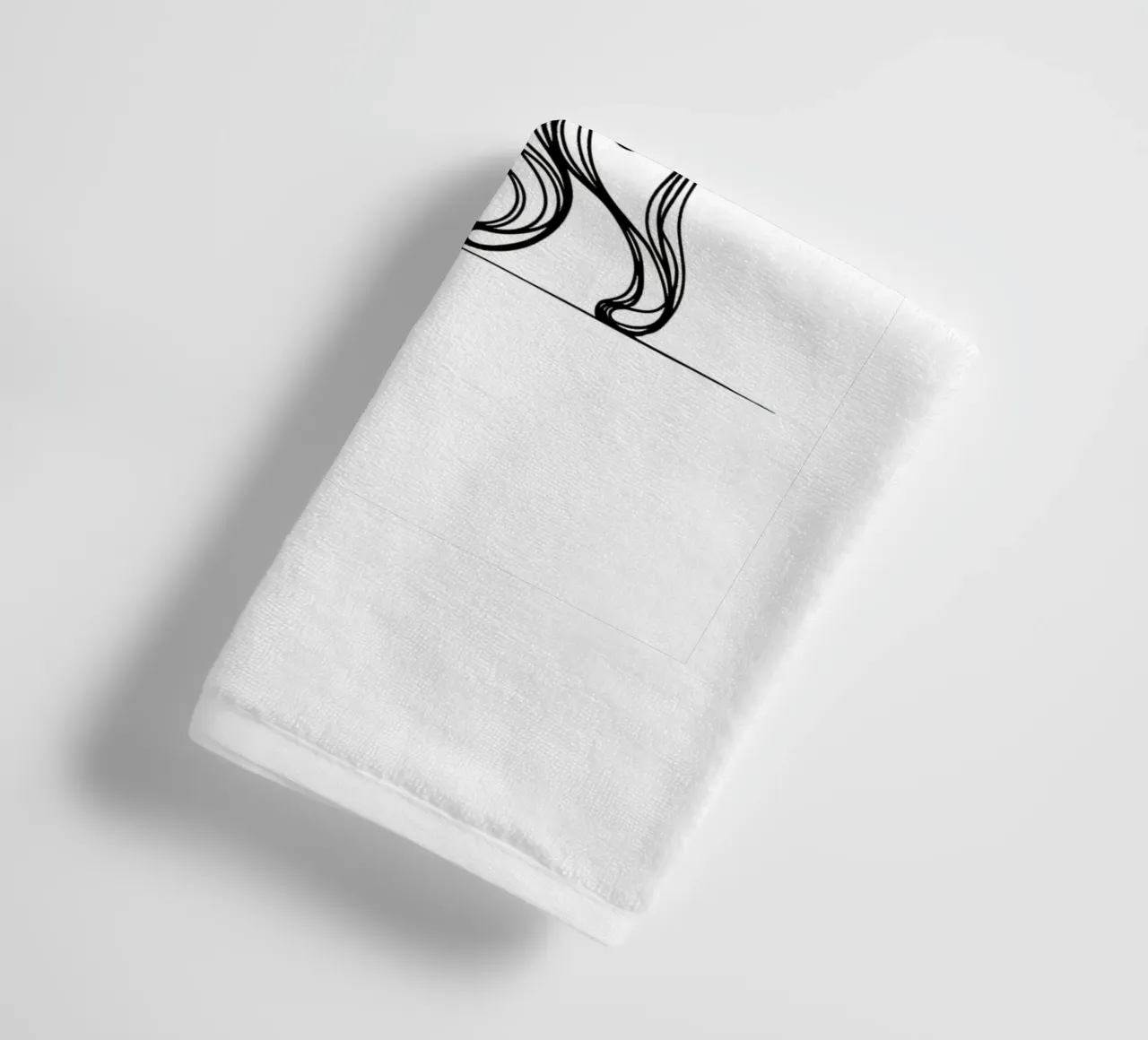 Chien Husky Sibérien Dessin au trait serviette de bain de WijdevenDesign