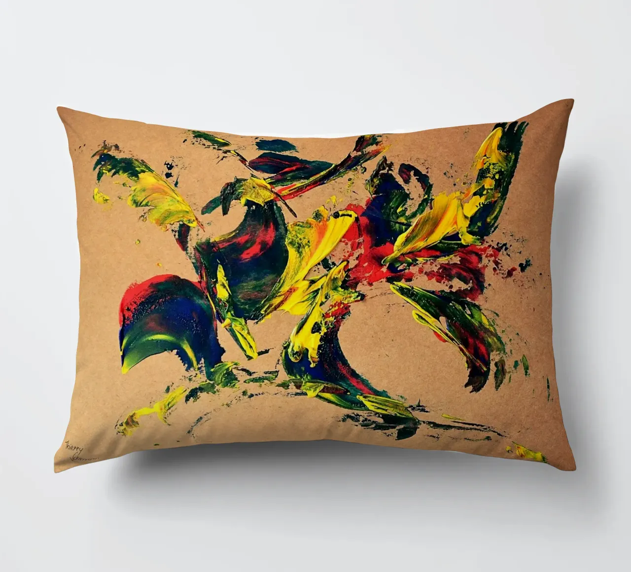NATURAL STYLE 13 cuscino da Thierry Vobmann Abstract painting