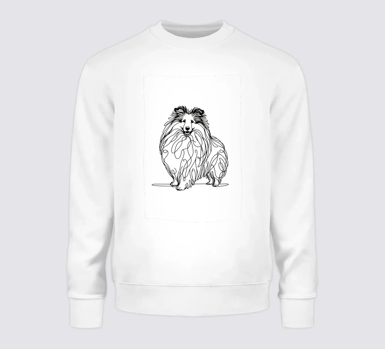 Chien de berger des Shetland | Sheltie Dog Dessin au trait sweat de WijdevenDesign