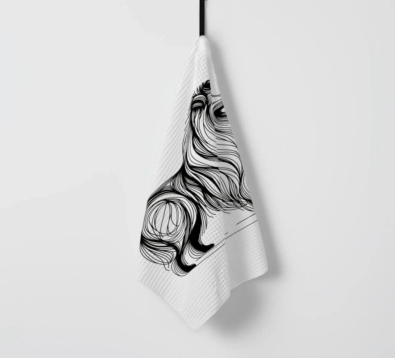 Chien de berger des Shetland | Sheltie Dog Dessin au trait torchon de WijdevenDesign