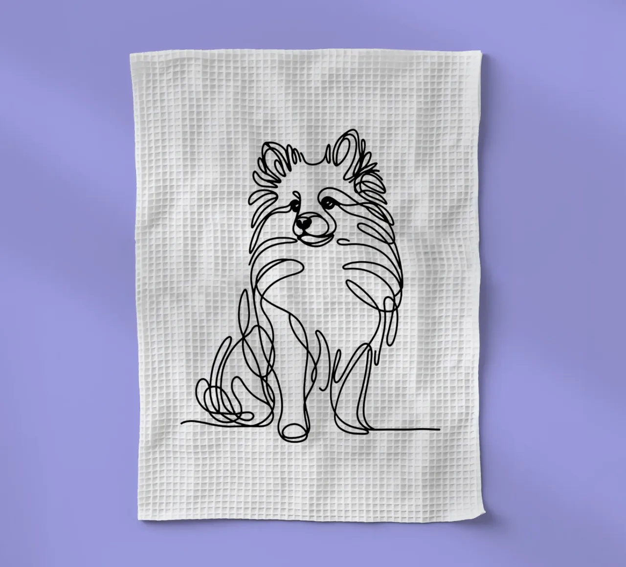 Schipperke Dog Dessin au trait torchon de WijdevenDesign