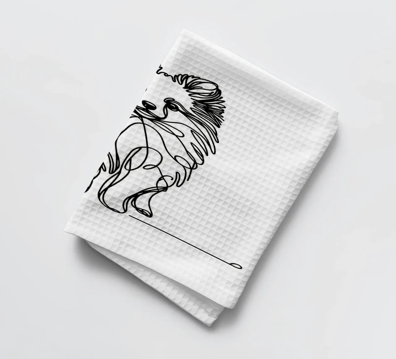 Schipperke Dog Dessin au trait torchon de WijdevenDesign