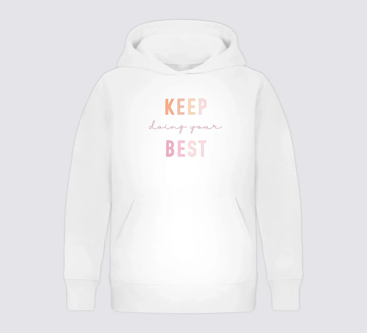 Sigue dando lo mejor de ti Cita positiva sudadera con capucha para niño de Little Lola