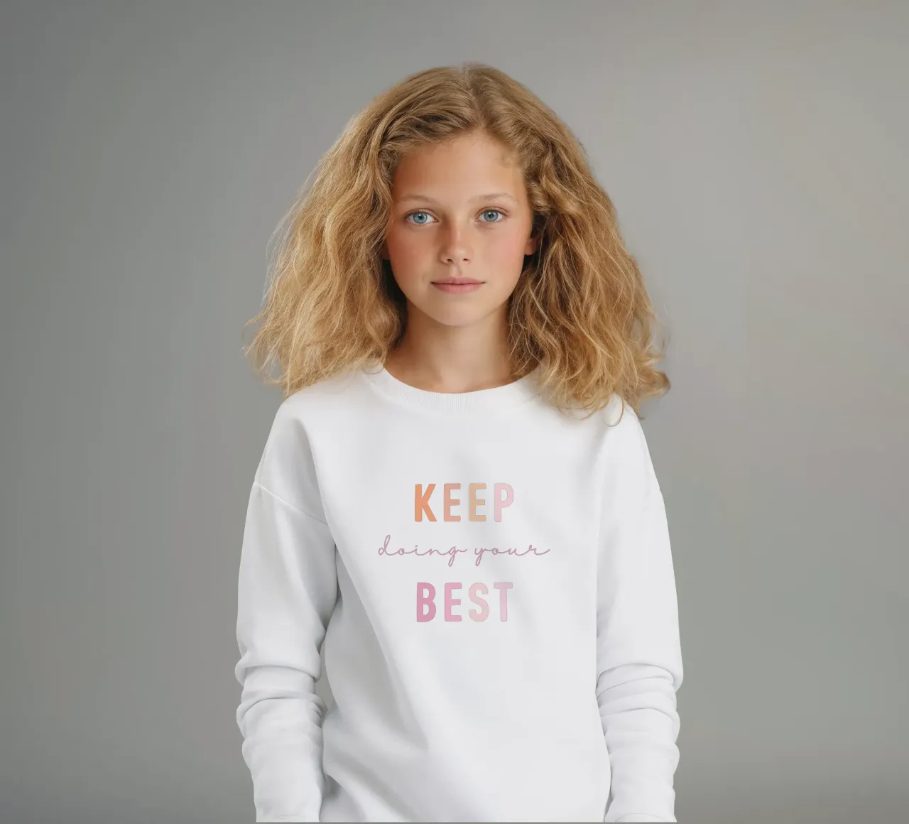 Continuare a fare del proprio meglio Citazione positiva felpa bambino da Little Lola