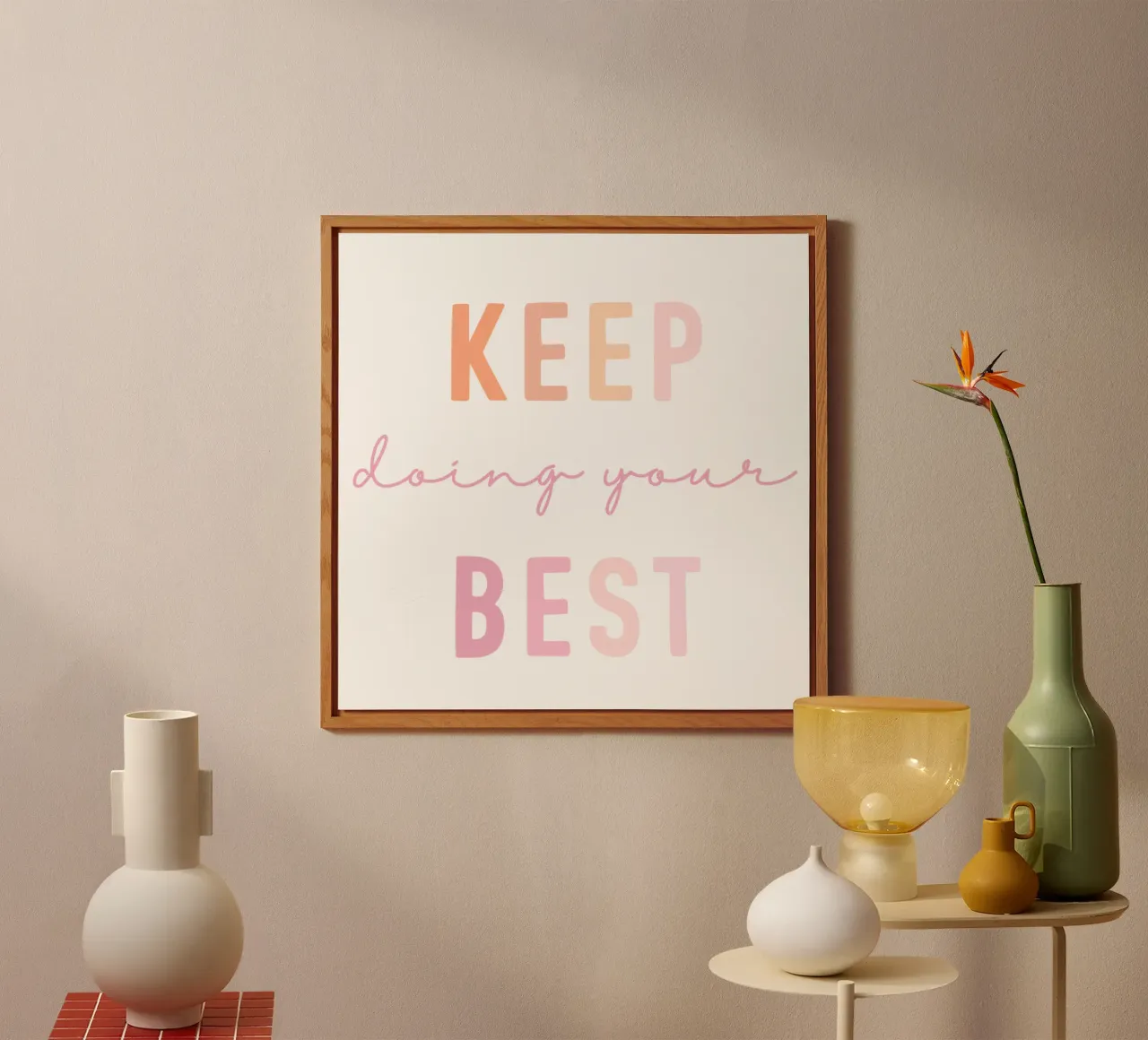 Sigue dando lo mejor de ti Cita positiva aluminio dibond de Little Lola