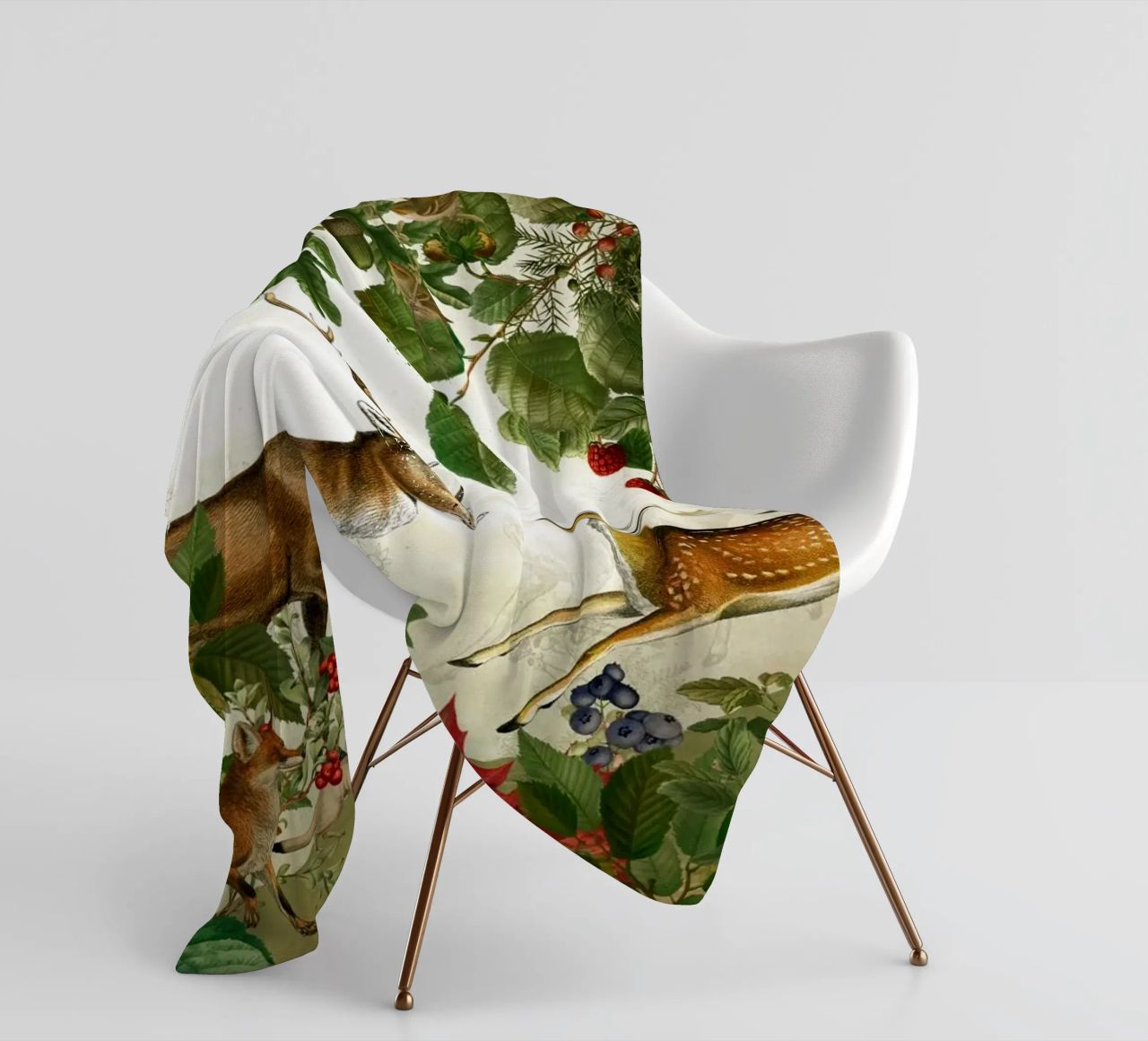 Vintage Mystic Woodland Friends in Autumnal Forest 2 coperta in pile da Vintage World - Uta Naumann