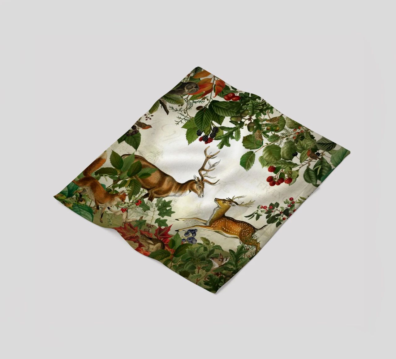 Vintage Mystic Woodland Friends in Autumnal Forest 2 coperta in pile da Vintage World - Uta Naumann