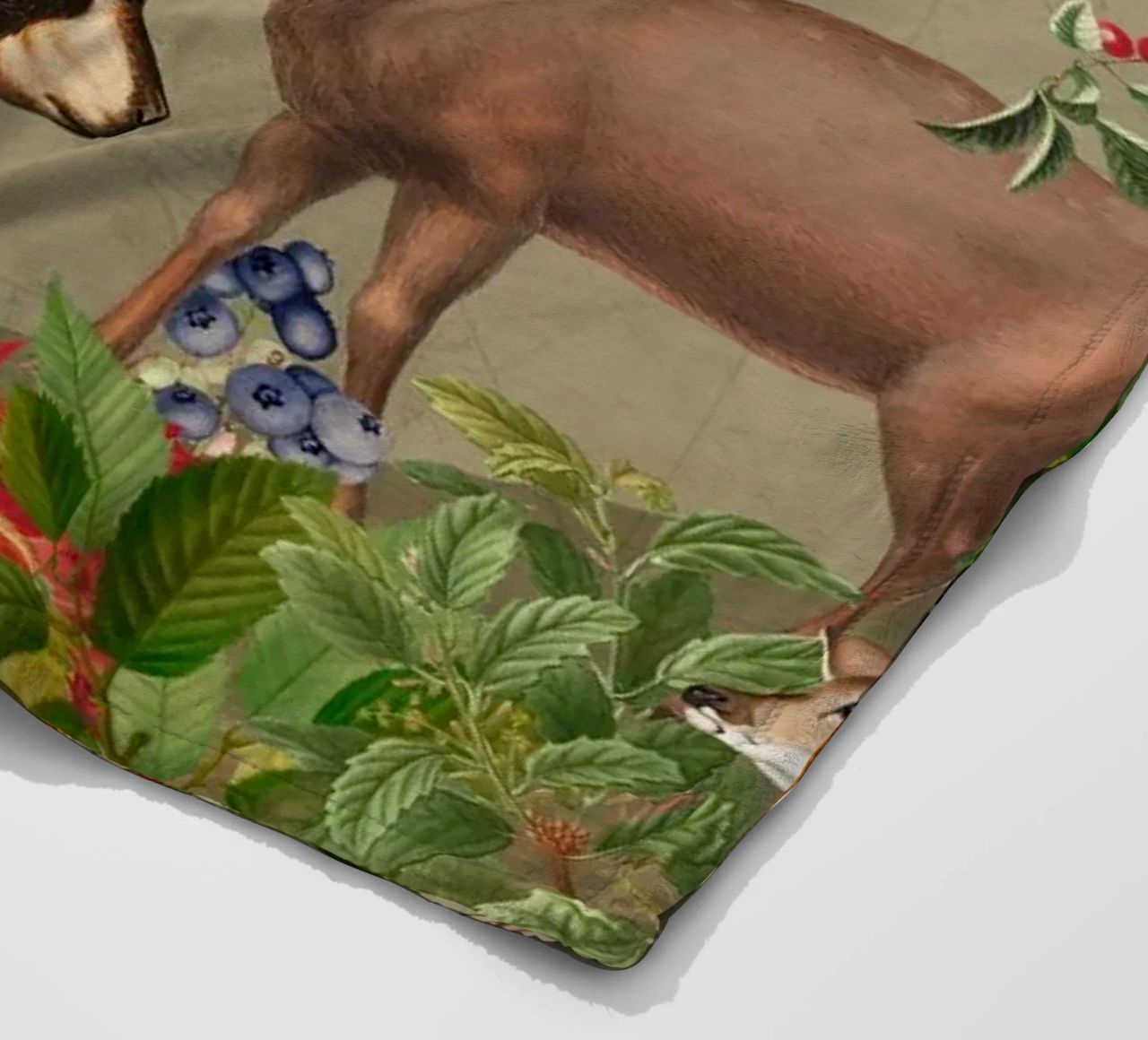 Vintage Mystic Woodland Friends In Autumnal Forest 4 coperta in pile da Vintage World - Uta Naumann