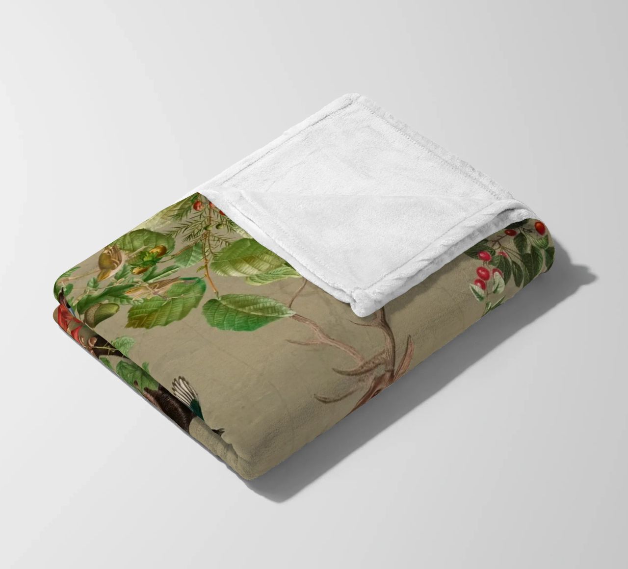 Vintage Mystic Woodland Friends In Autumnal Forest 4 coperta in pile da Vintage World - Uta Naumann