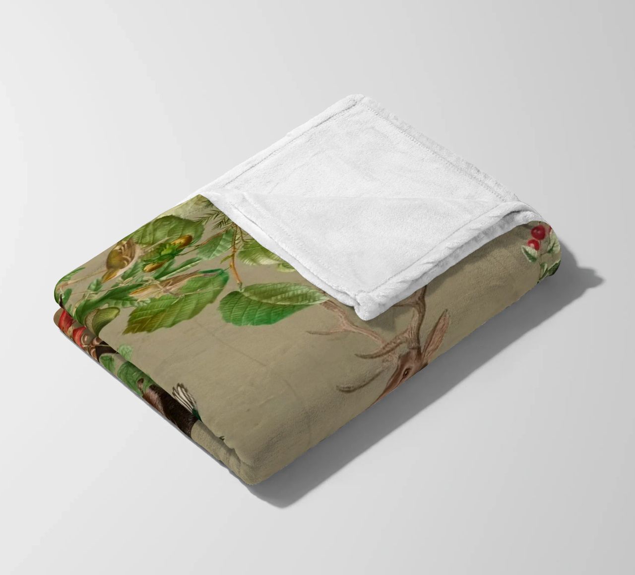 Vintage Mystic Woodland Friends In Autumnal Forest 4 coperta in pile da Vintage World - Uta Naumann