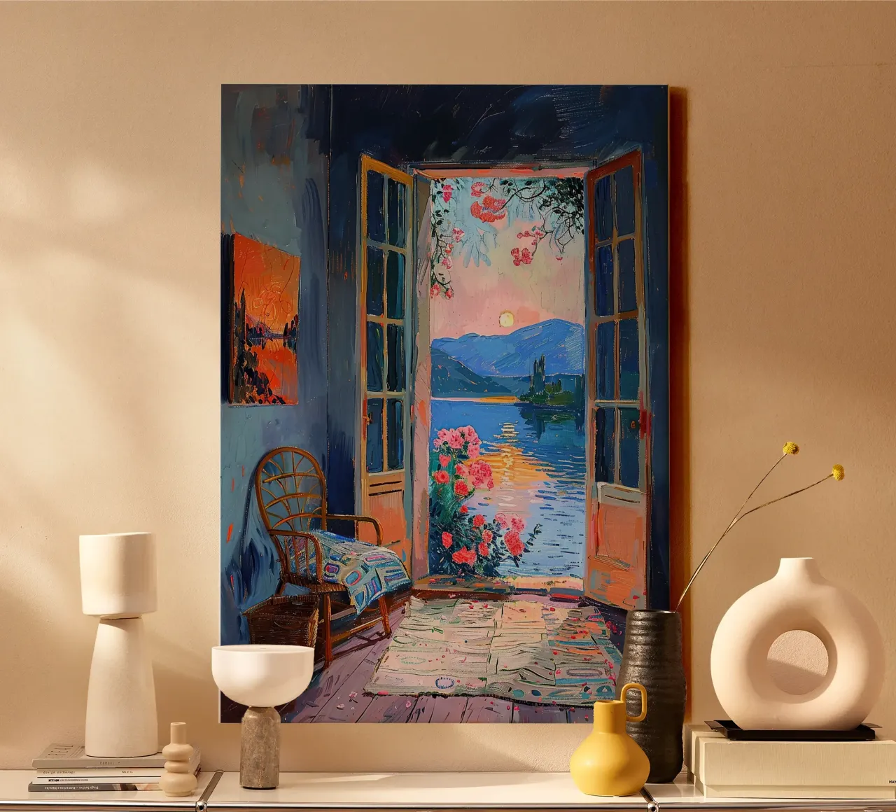 Matisse inspiriert "The Calm Canvas" canvas with Floater frame by ArtByNiki