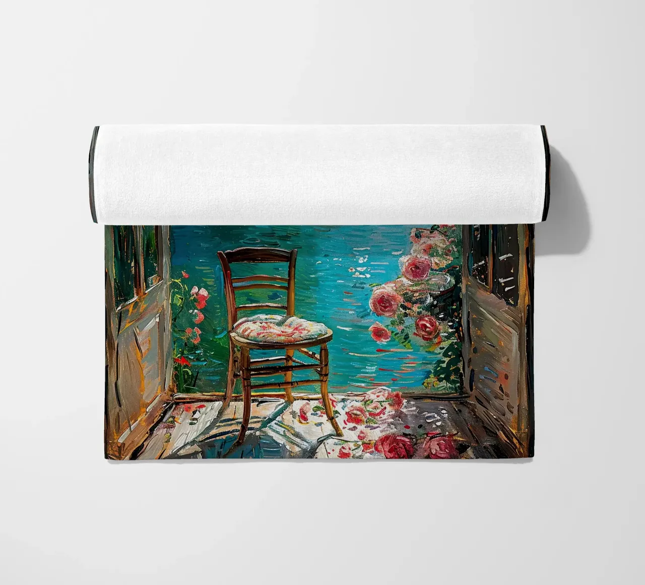 Henri Matisse inspires "Framed Serenity beach towel by ArtByNiki