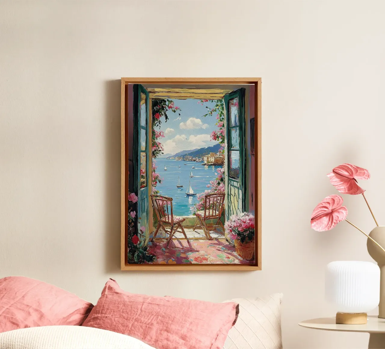 Henri Matisse inspiriert "Das Versprechen des Lichts" Leinwand mit Schattenfugenrahmen von ArtByNiki