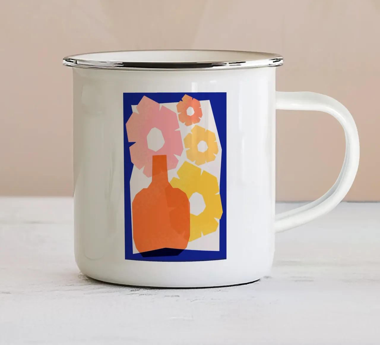 Geometric Joy No 3 tazza in smalto da treechild