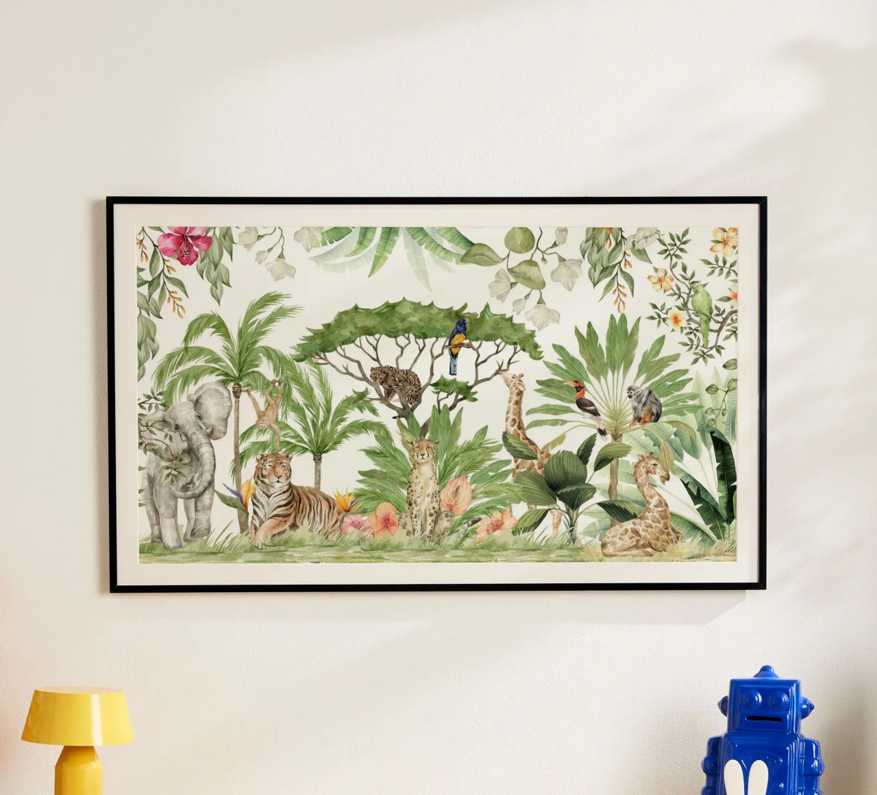 Nursery Watercolor Exotic African Animals Safari 1 poster by Vintage World - Uta Naumann