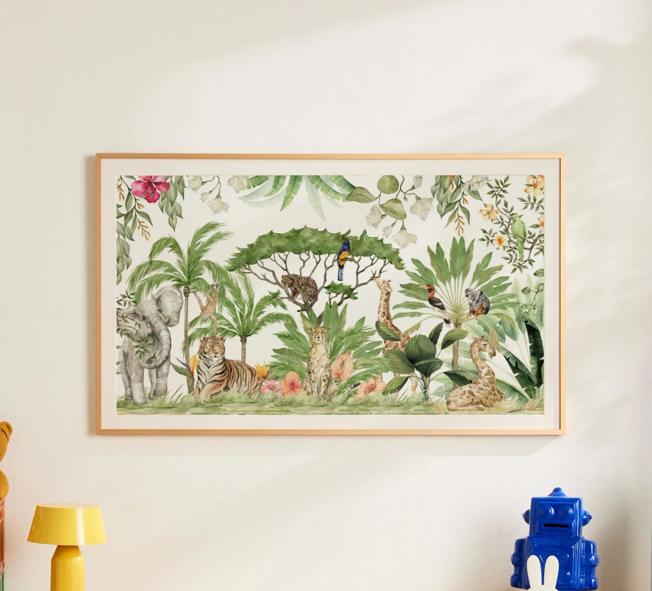 Nursery Watercolor Exotic African Animals Safari 1 poster by Vintage World - Uta Naumann