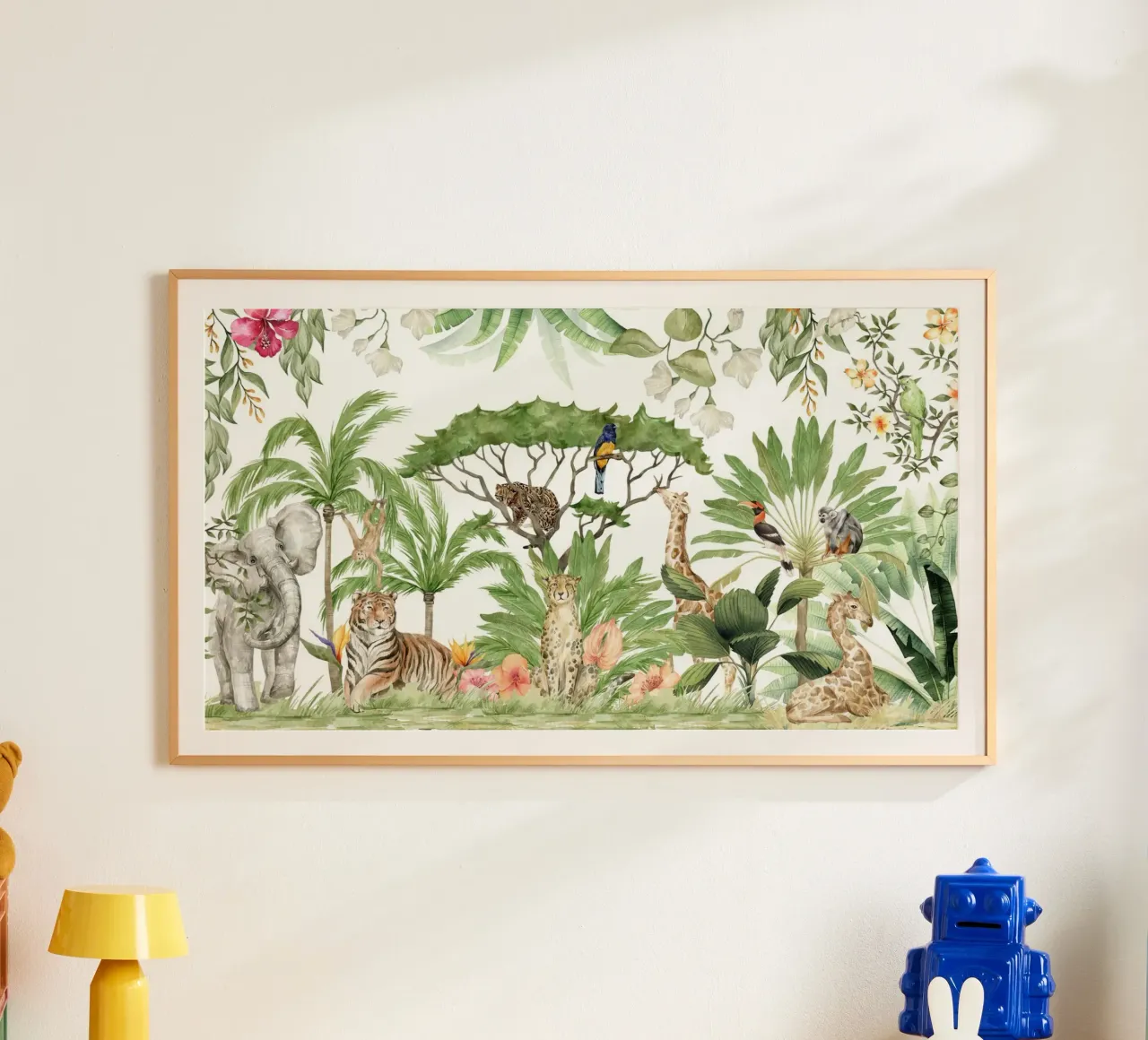 Nursery Watercolor Exotic African Animals Safari 1 poster by Vintage World - Uta Naumann