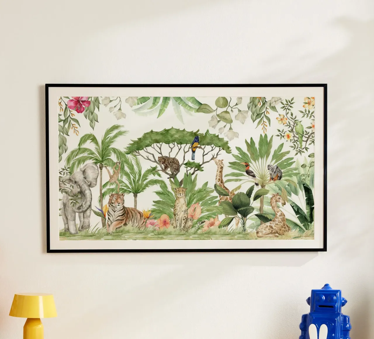 Nursery Watercolor Exotic African Animals Safari 1 poster by Vintage World - Uta Naumann