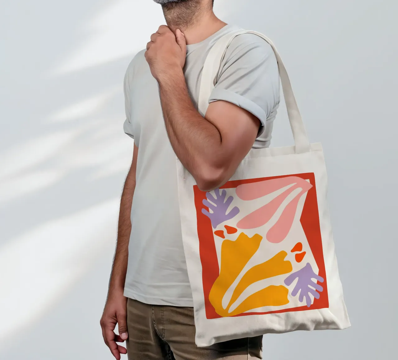 Geometric Joy No 4 borsa in juta da treechild