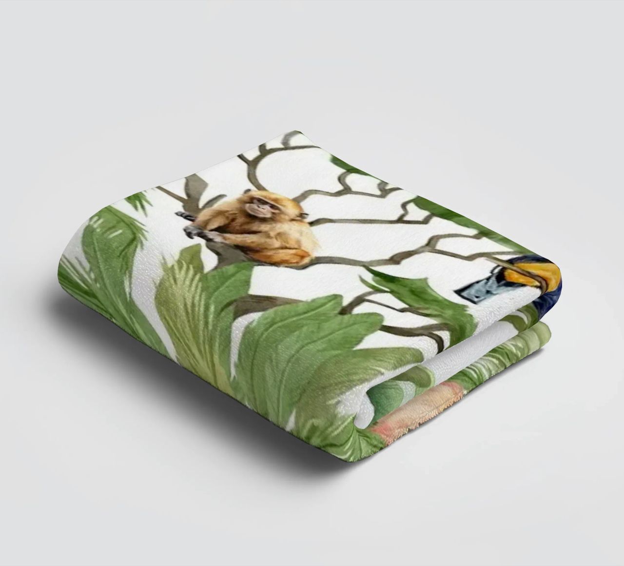 Nursery Watercolor Exotic African Animals Safari 3 serviette de bain de Vintage World - Uta Naumann