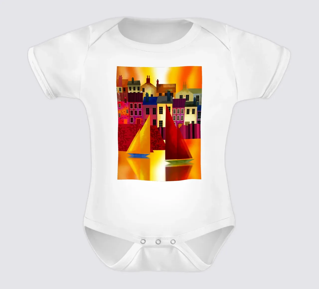 Acque calme body neonato maniche corte da Scratch Productions