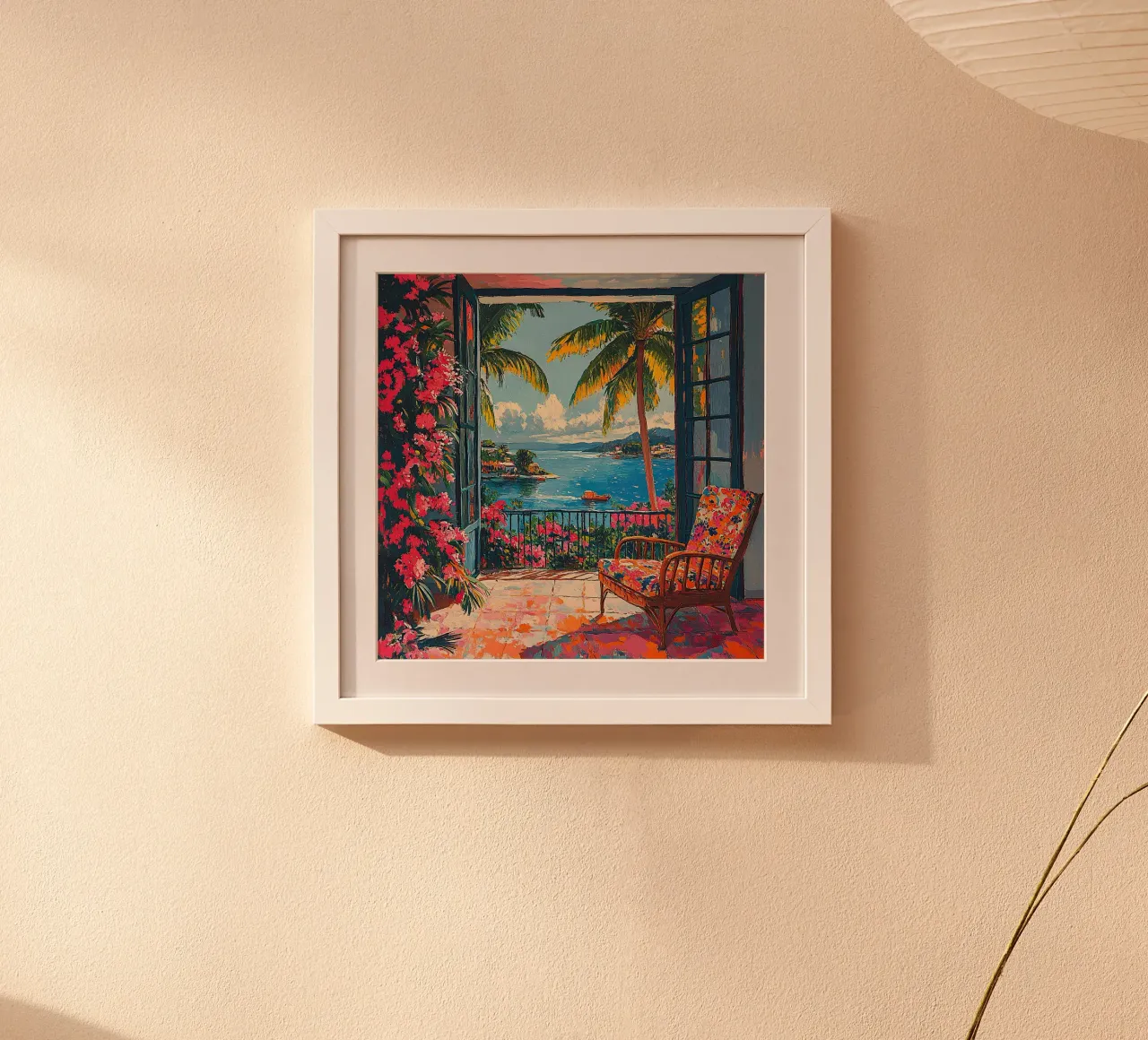 Matisse inspiriert "Waves of Light" poster with wooden frame by ArtByNiki