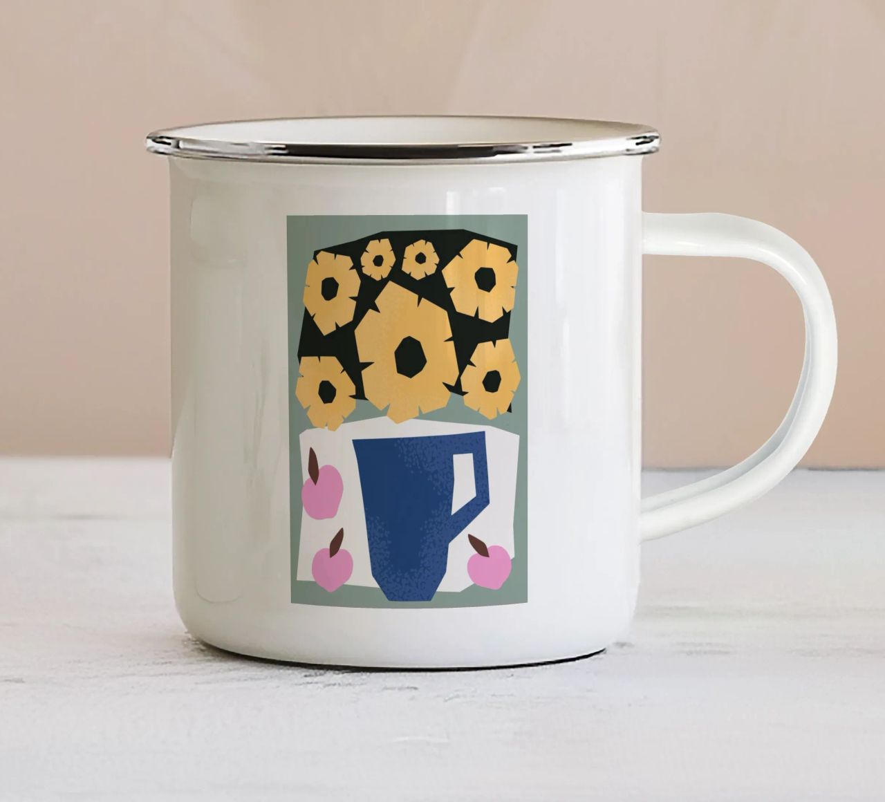 Geometric Joy No 8 tazza in smalto da treechild