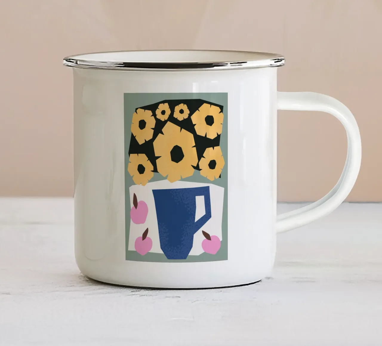 Geometric Joy No 8 tazza in smalto da treechild