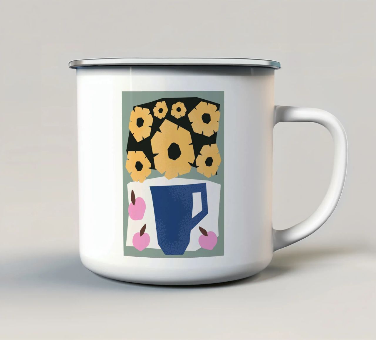 Geometric Joy No 8 tazza in smalto da treechild