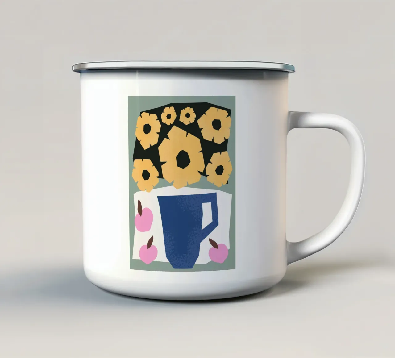 Geometric Joy No 8 tazza in smalto da treechild