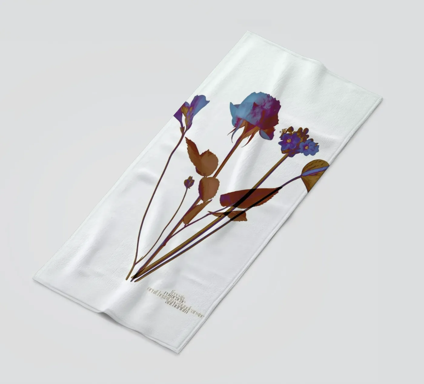 Ode aux Fleurs (Blue) telo mare da BlauMaschine