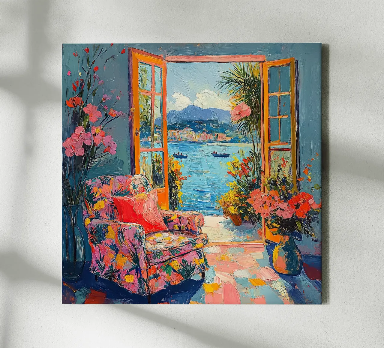 De lichtende blik canvas van ArtByNiki