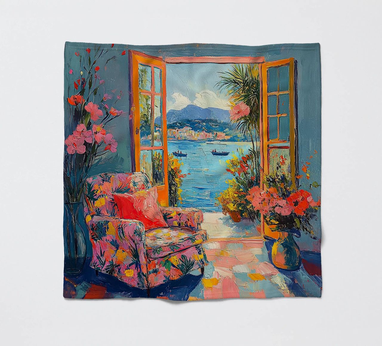 La vue lumineuse plaid polaire de ArtByNiki