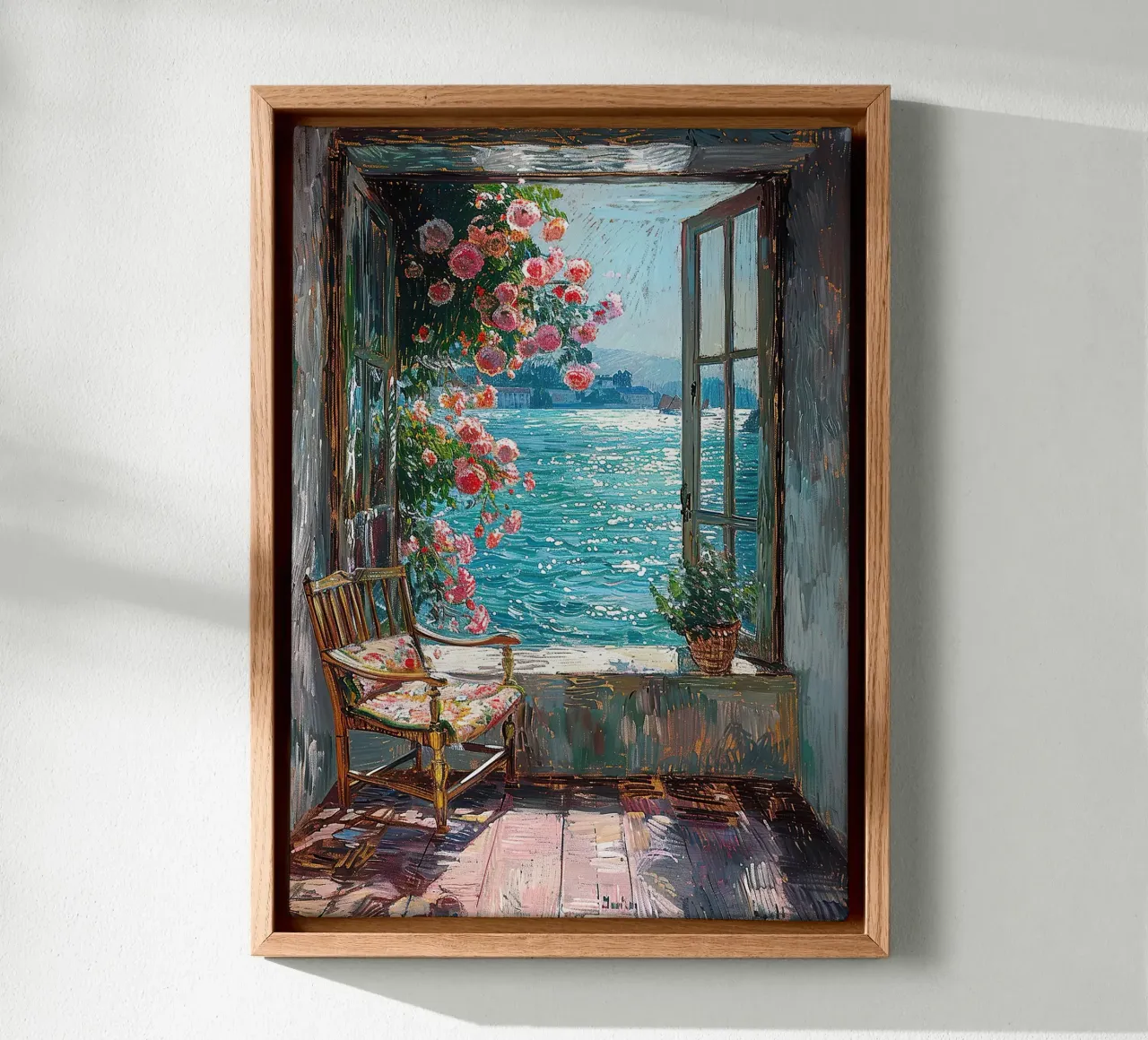 Open Dreams, Soft Breeze canvas with Floater frame by Nikis Art Studio