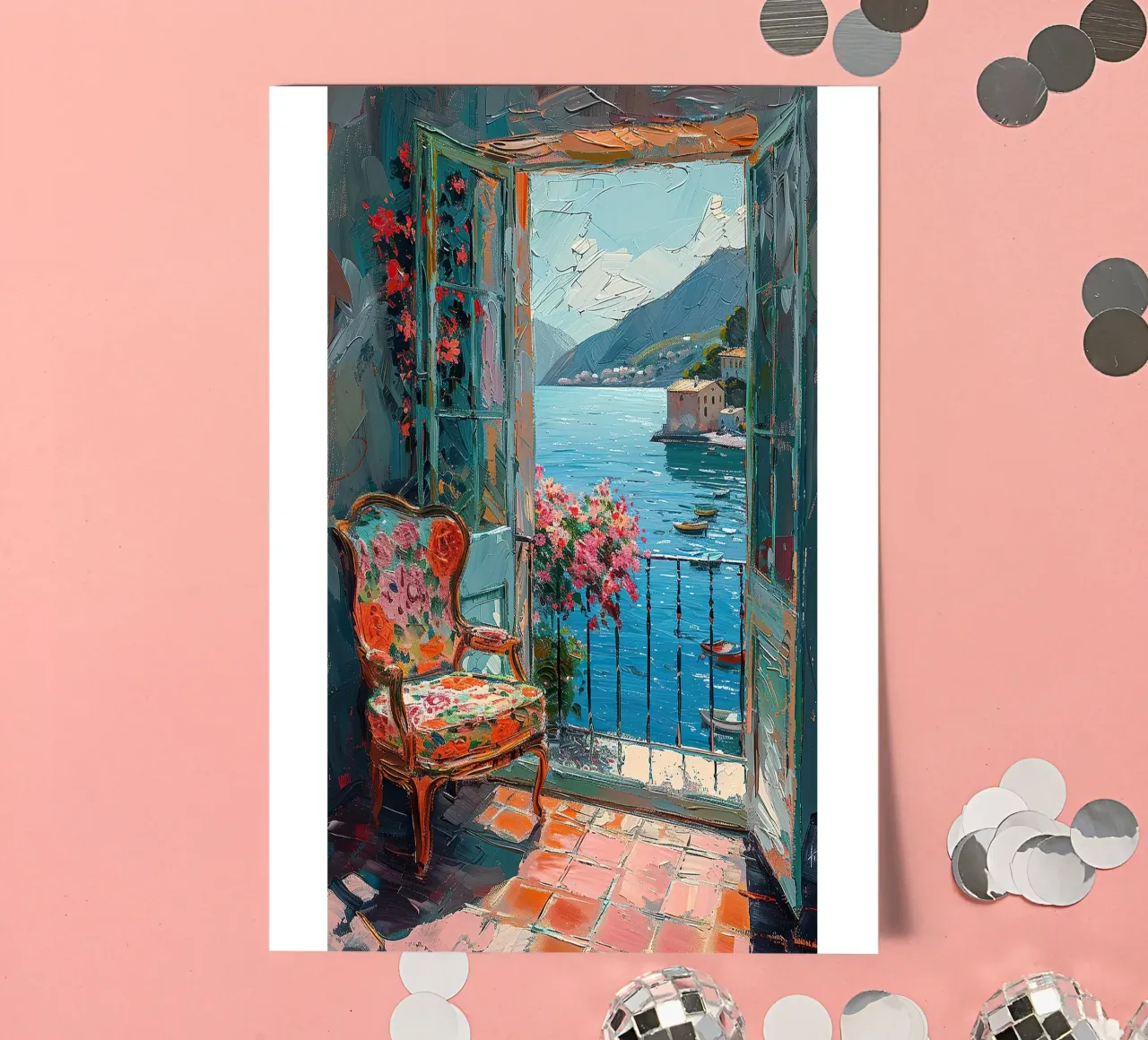 Serenity Gerahmt in Farbe Stickerbogen von Nikis Art Studio