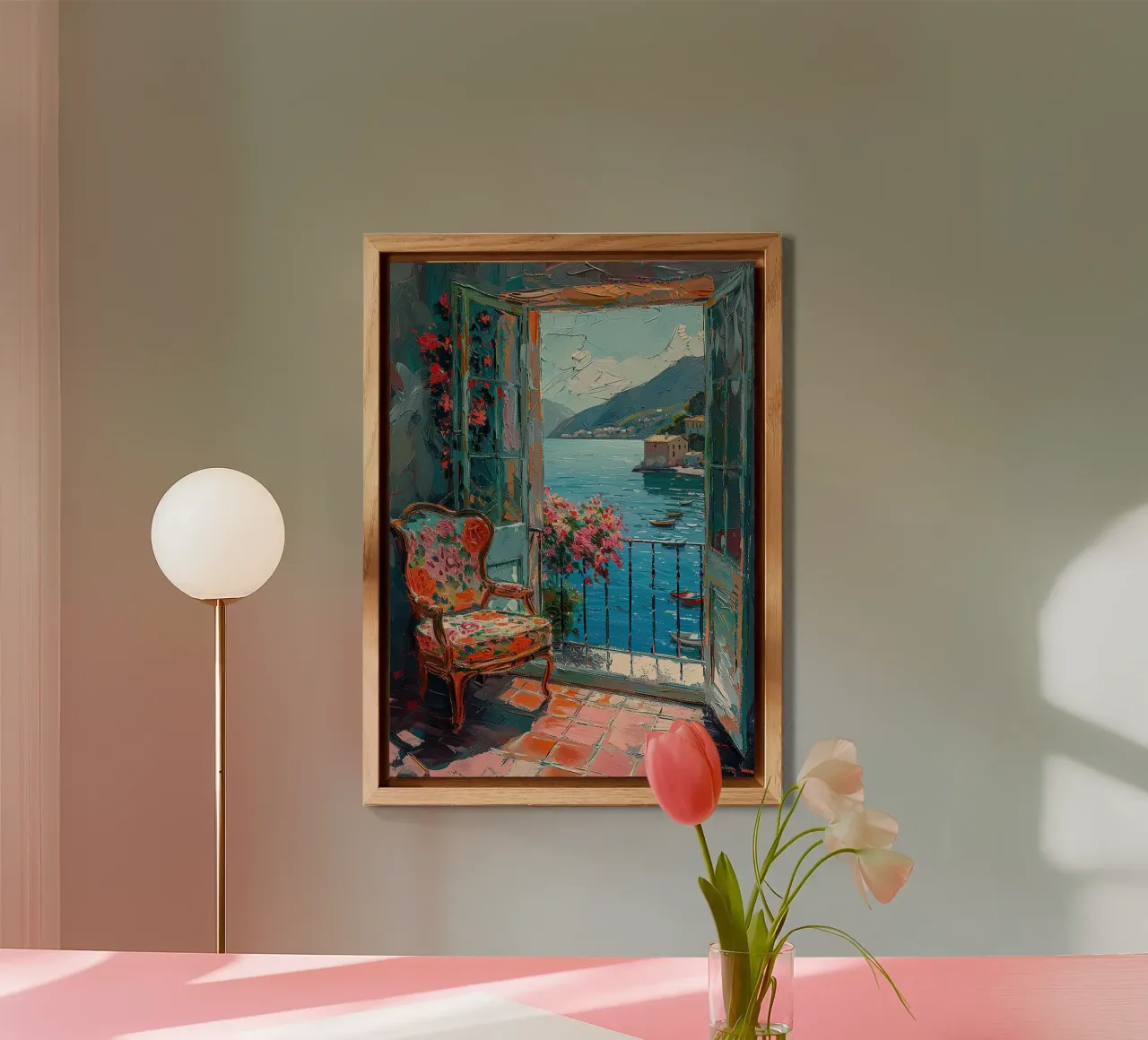 Serenità incorniciata a colori alluminio dibond da Nikis Art Studio