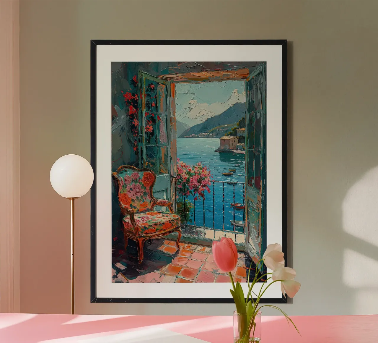 Sérénité encadrée en couleur poster de Nikis Art Studio