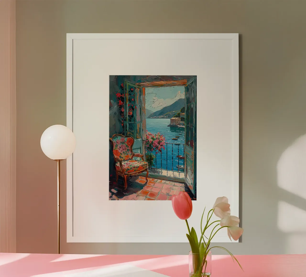 Sérénité encadrée en couleur poster de Nikis Art Studio