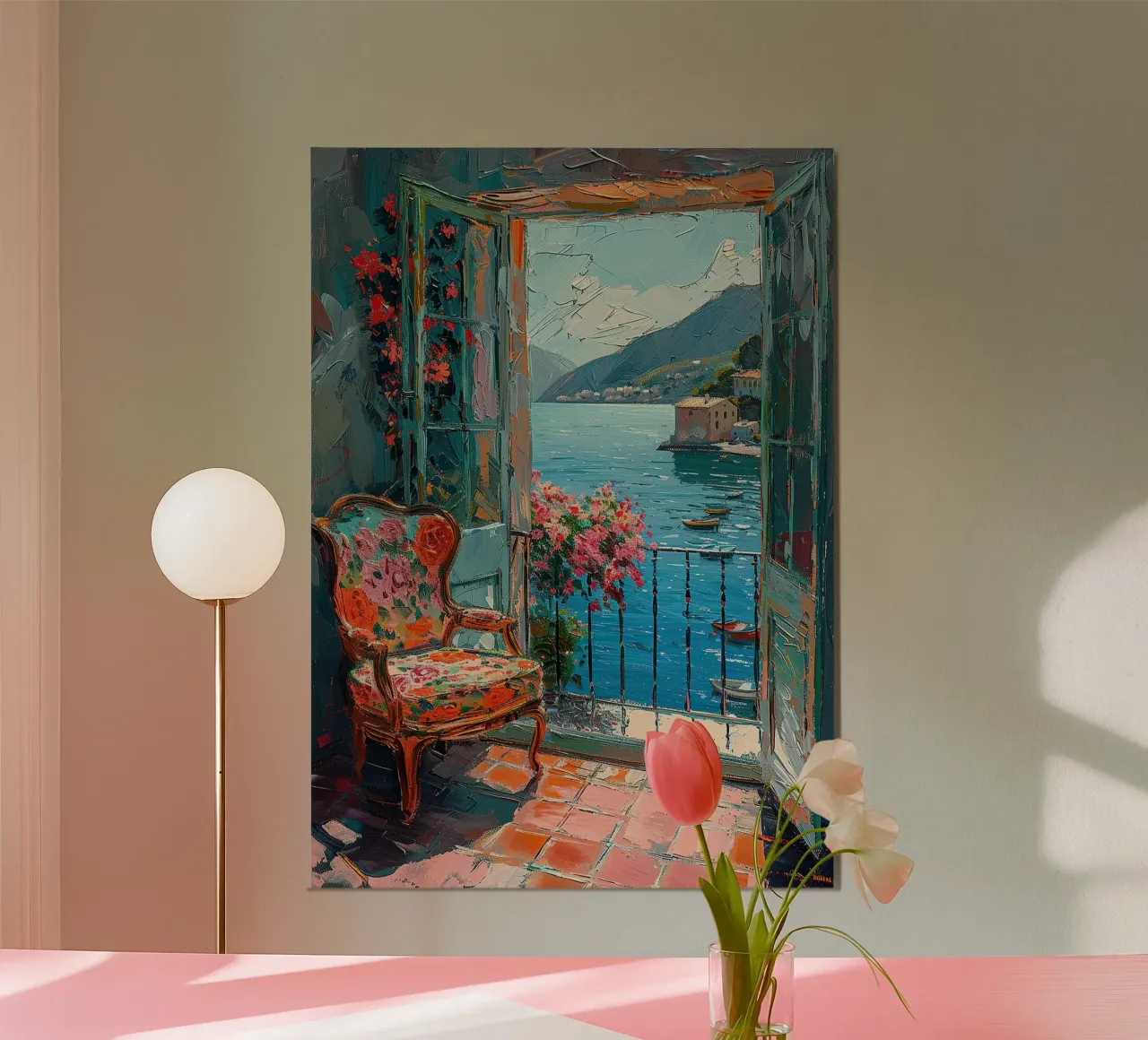 Sérénité encadrée en couleur poster de Nikis Art Studio