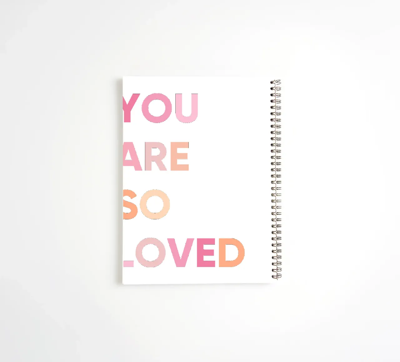 You are so loved positive quote spiral notebook by Little Lola