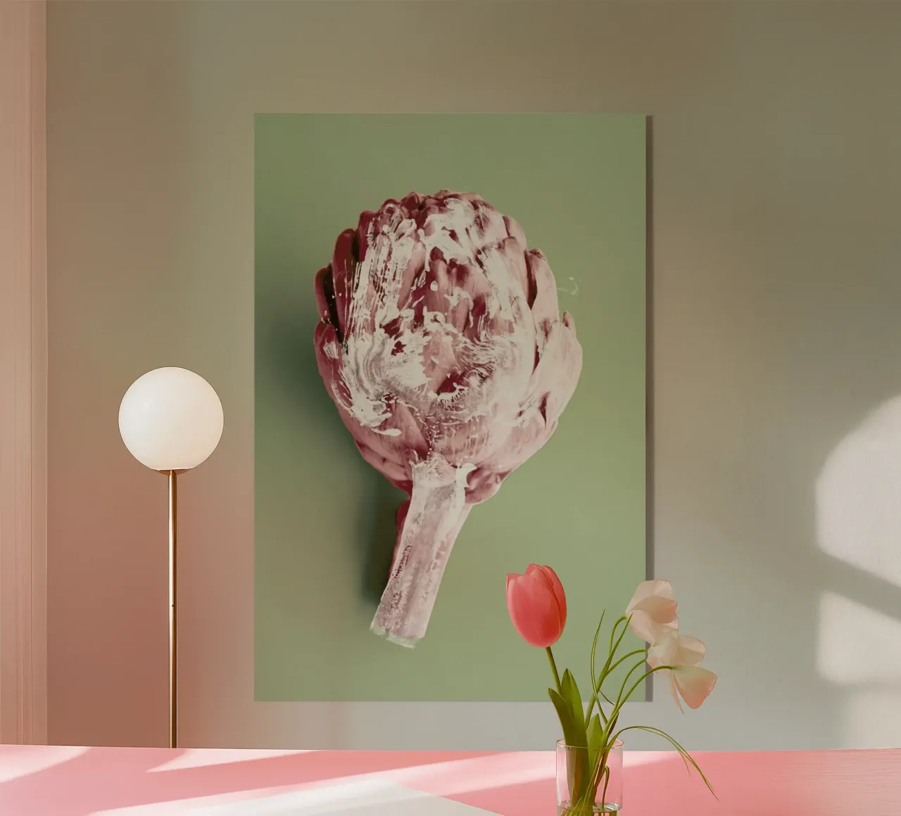 Ode aux Légumes - Artichoke acrylic glass by BlauMaschine