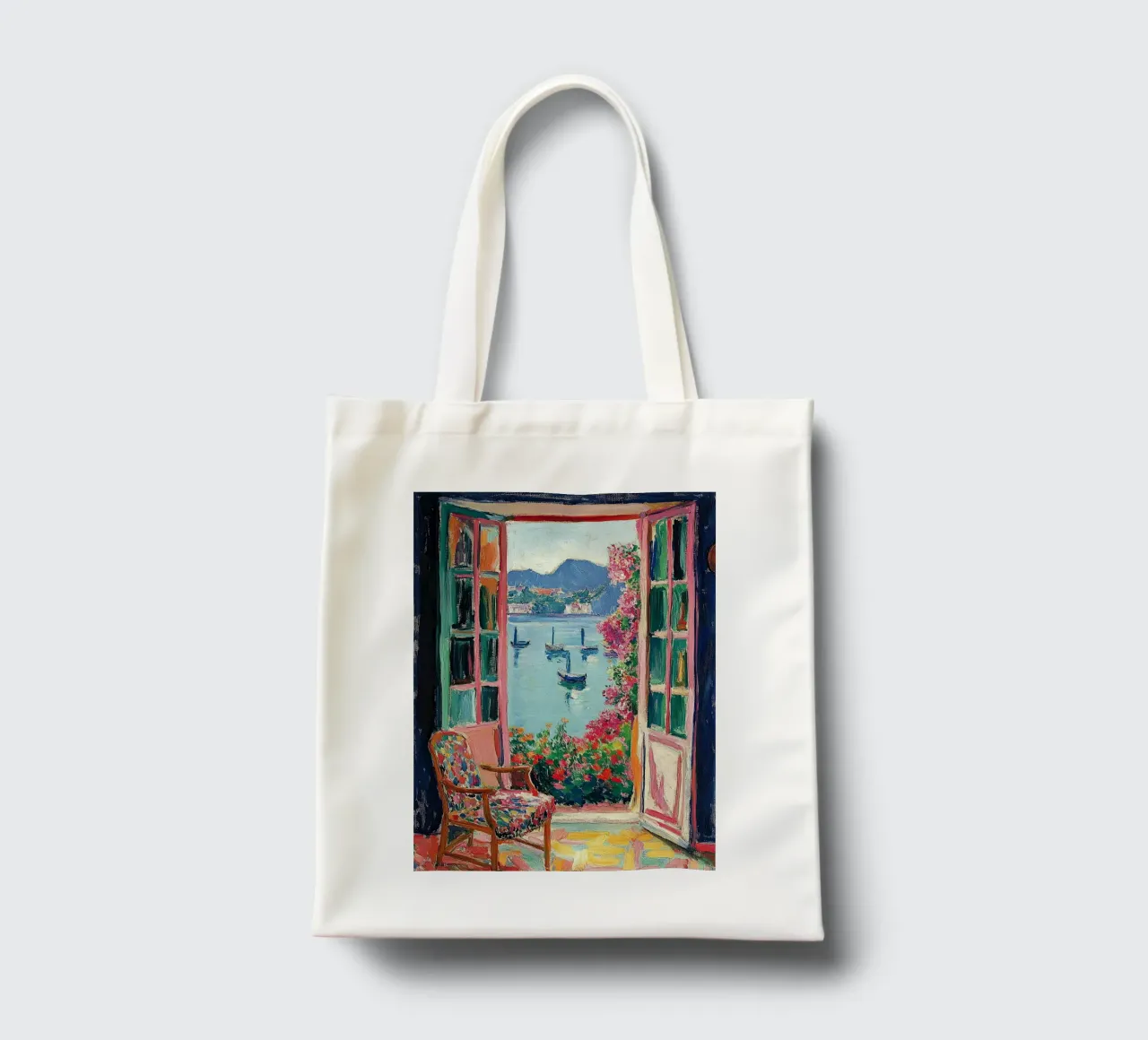 Brezze e pennellate borsa in juta da Nikis Art Studio